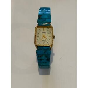 Vintage Homer Watch Genuine Turquoise Stretch Bracelet READ
